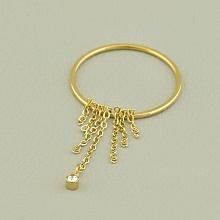 картинка Кольцо 'XUPING' Фианит (позолота 18к (лимонная)) от магазина Wolves