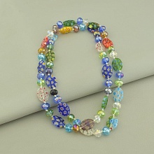 картинка Бусы Муранское стекло Чешский хрусталь 80 см от магазина Wolves