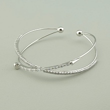 картинка Браслет 'Saiya' Фианит 17 см (родий) от магазина Wolves