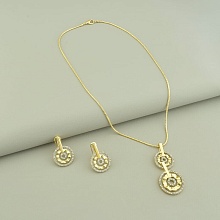 картинка Подвеска+Серьги 'Fashion' Фианит 45 см от магазина Wolves