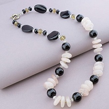 картинка Бусы Агат Розовый кварц 65 см от магазина Wolves