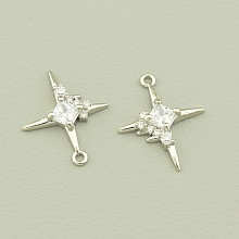 картинка Кулон Фианит 18х15мм (родий) от магазина Wolves