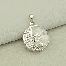 картинка Кулон Горный хрусталь 25x22мм от магазина Wolves