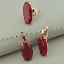 картинка Подвеска+Кольцо 'Pataya' Фианит (позолота 18к) от магазина Wolves