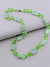 картинка Бусы Нефрит Чешский хрусталь 50 см от магазина Wolves