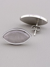 картинка Серьги Розовый кварц 21x10мм от магазина Wolves