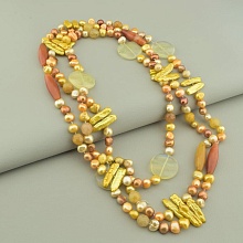 картинка Бусы Жемчуг Яшма Халцедон 168 см от магазина Wolves