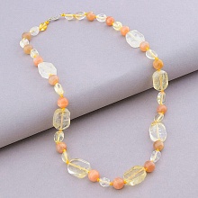 картинка Бусы 'SUNSTONES' Солнечный камень Цитрин 48 см от магазина Wolves