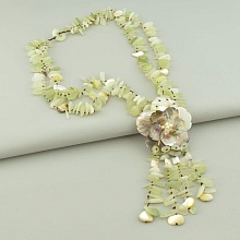 картинка Бусы Нефрит Перламутр Турмалин 57 см от магазина Wolves