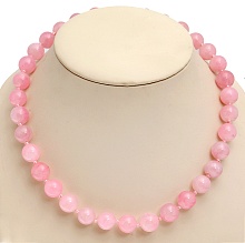 картинка Элитные Бусы Розовый кварц на карабине от магазина Wolves