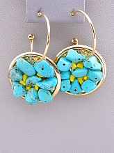 картинка Серьги 'Stainless Steel' Бирюза от магазина Wolves