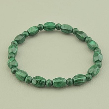 картинка Браслет Малахит 16 5 см от магазина Wolves