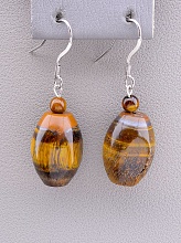 картинка Серьги 'SUNSTONES' Тигровый глаз от магазина Wolves