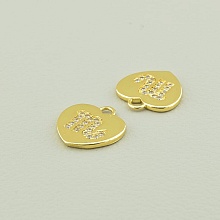 картинка Кулон Фианит 14х13 (позолота 18к (лимонная)) от магазина Wolves