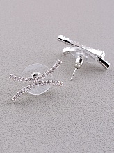 картинка Серьги 'Unfading Love' Фианит (родий) от магазина Wolves