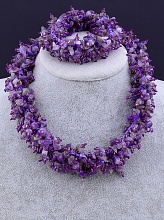 картинка Бусы+Браслет Аметист 44 см от магазина Wolves