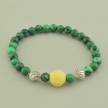 картинка Браслет 'SUNSTONES' Малахит Агат 17 см от магазина Wolves