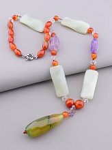 картинка Бусы Нефрит Агат Сердолик 52 см от магазина Wolves