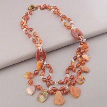 картинка Бусы Сердолик Чешский хрусталь 65 см от магазина Wolves