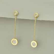 картинка Серьги 'XUPING' Фианит (позолота 18к (лимонная)) от магазина Wolves