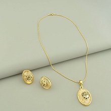 картинка Подвеска+Серьги 'Fashion'  45 см от магазина Wolves