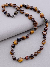 картинка Бусы 'SUNSTONES' Тигровый глаз Бычий глаз 50 см от магазина Wolves