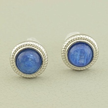 картинка Серьги Кианит 9х9 (Серебро(925)) от магазина Wolves