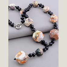 картинка Бусы Яшма Чешский хрусталь 50 см от магазина Wolves