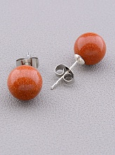 картинка Серьги 'SUNSTONES' Золотой Песок от магазина Wolves