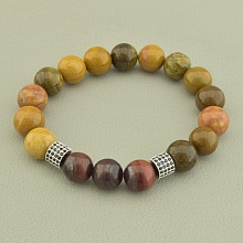 картинка Браслет 'SUNSTONES' Яшма Бычий глаз 16 см от магазина Wolves