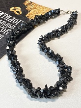 картинка Бусы Агат (чёрный) тройные на карабине от магазина Wolves