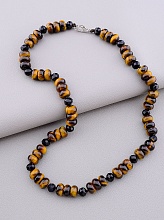 картинка Бусы 'SUNSTONES' Тигровый глаз Чешский хрусталь 49 см от магазина Wolves