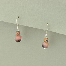 картинка Серьги 'SUNSTONES' Родонит Серебро(925) от магазина Wolves