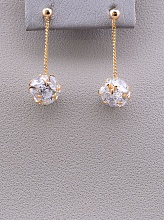 картинка Серьги 'XUPING' Фианит (позолота 18к) от магазина Wolves