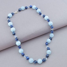 картинка Бусы 'SUNSTONES' Аквамарин Кианит Горный хрусталь 50 см от магазина Wolves