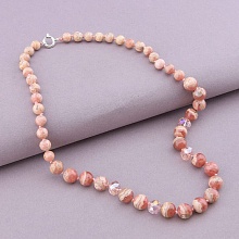 картинка Бусы 'SUNSTONES' Родохрозит Чешский хрусталь 48 см от магазина Wolves