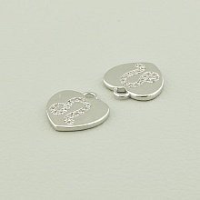 картинка Кулон Фианит 14х13 (родий) от магазина Wolves