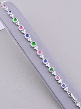 картинка Браслет 'XUPING' Фианит 18 см (родий) от магазина Wolves