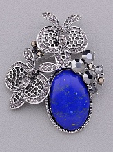 картинка Брошь Лазурит 60x50мм от магазина Wolves