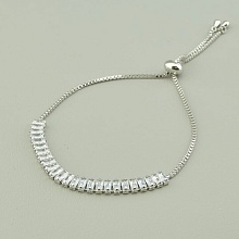 картинка Браслет 'Saiya' Фианит 17 см (родий) от магазина Wolves