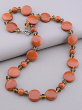 картинка Бусы Золотой Песок Чешский хрусталь 55 см от магазина Wolves