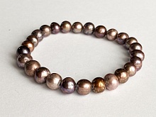 картинка Элитный Браслет Жемчуг (бензиновый) 8 мм на резинке от магазина Wolves