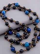 картинка Бусы Агат Чешский хрусталь 120 см от магазина Wolves