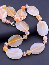 картинка Бусы Сердолик Чешский хрусталь 55 см от магазина Wolves