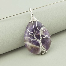 картинка Кулон Аметист 35x25мм от магазина Wolves