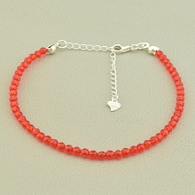 картинка Браслет 'SUNSTONES' Шпинель Серебро(925) 19 см от магазина Wolves