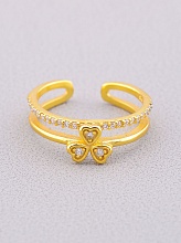 картинка Кольцо 'FJ' Сrystal Бижутерный сплав от магазина Wolves