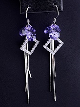 картинка Серьги 'Saiya' Фианит (родий) от магазина Wolves