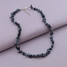 картинка Бусы 'SUNSTONES' Обсидиан 45 см от магазина Wolves