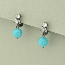 картинка Серьги 'SUNSTONES' Кварц  (хром) от магазина Wolves